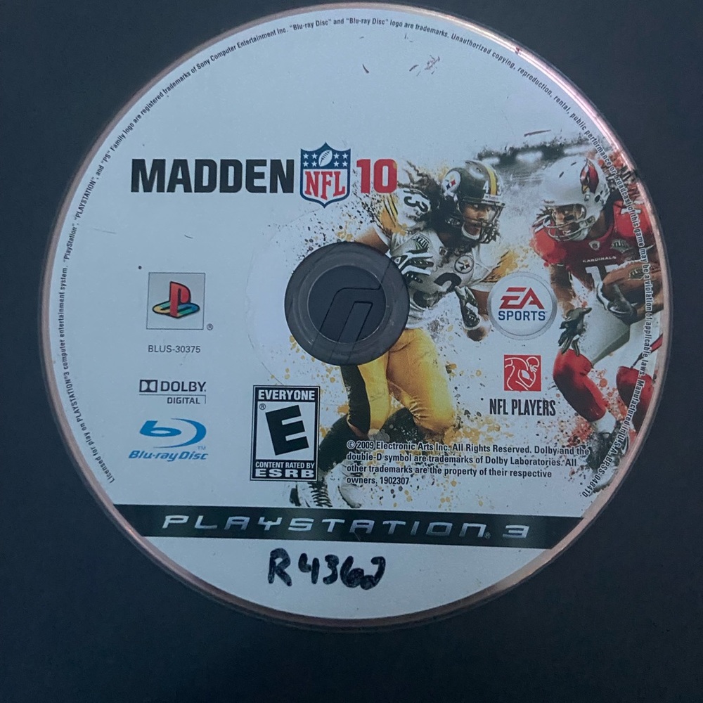 ☾.݁ᛪ༙ 3/$20 🕹️🎮 EA SPORTS Madden NFL 10 Game For Ps3 - LOOSE + TESTED